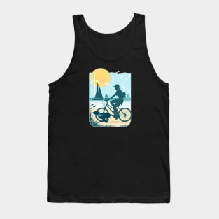 Bicycling on the Beach with Toby Tank Top